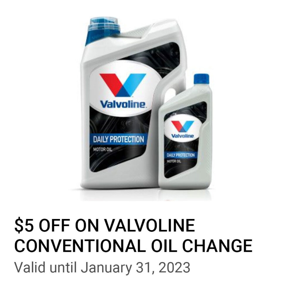 Oil Change Coupons, Rewards & Points At Valvoline Express Care